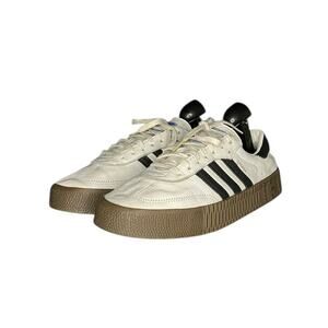 Womens Adidas Sambarose Platform Sneaker Cloud White Black Size 10 White Brown